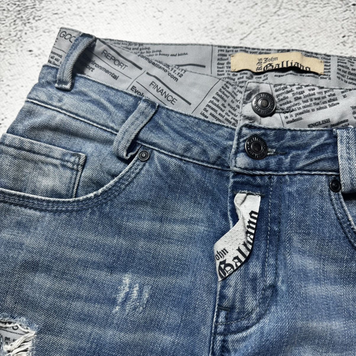 John Galliano vintage y2k destroyed John galliano jeans double waist Size 28" / US 6 / IT 42 - 6 Thumbnail