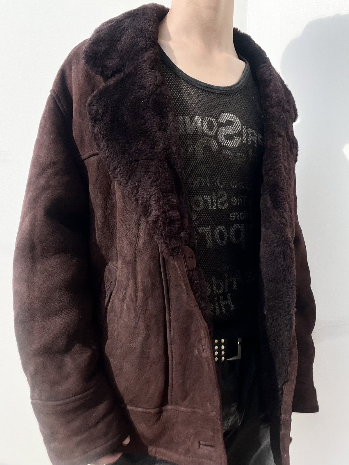 Yves Saint Laurent 90s Yves Saint Laurent Fur Leather Jacket Size US XL / EU 56 / 4 - 2 Thumbnail