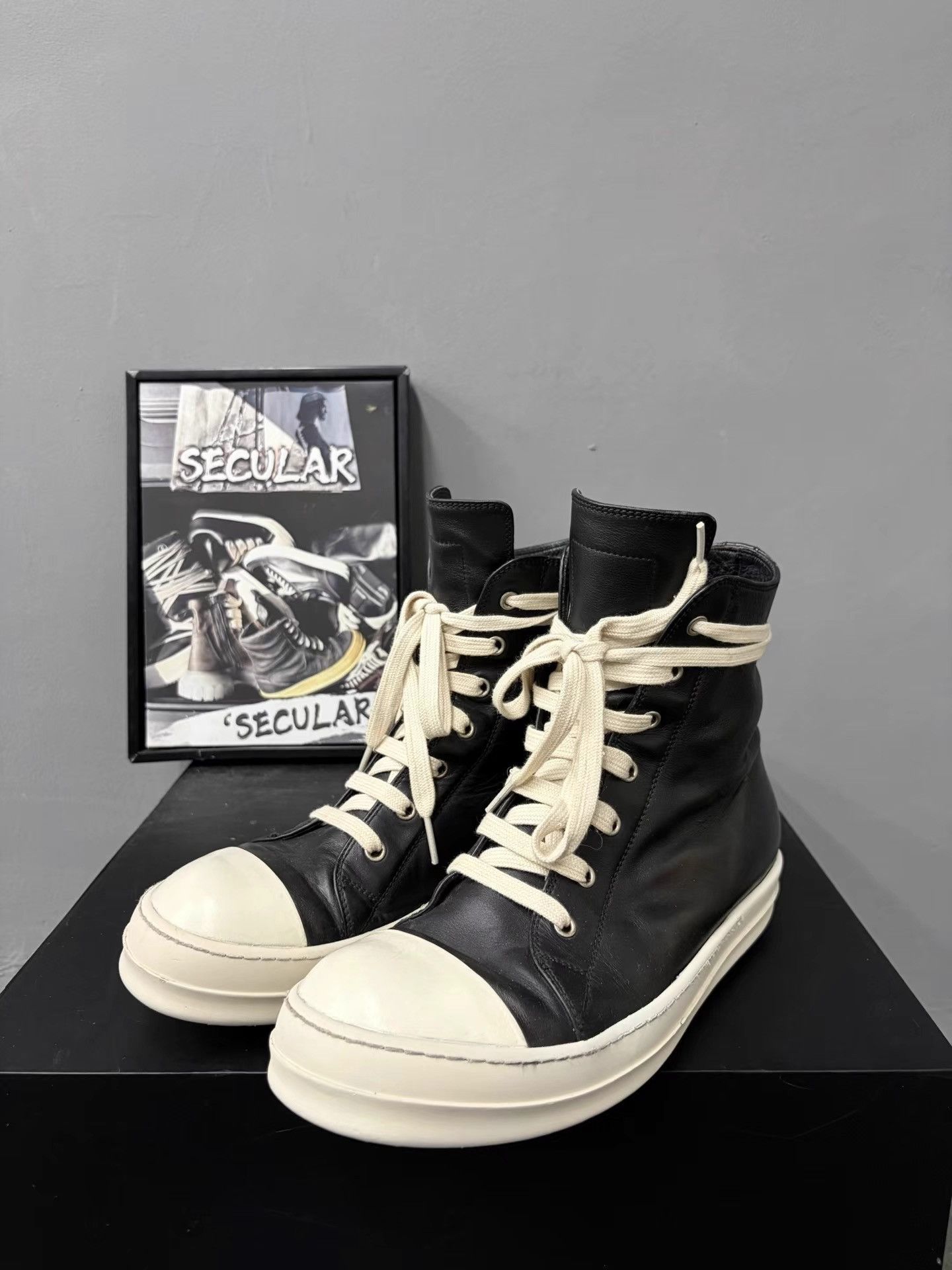 Rick Owens Rick Owens Mainline Black White Ramones Sneakers K34 Size US 8.5 / EU 41-42 - 1 Thumbnail