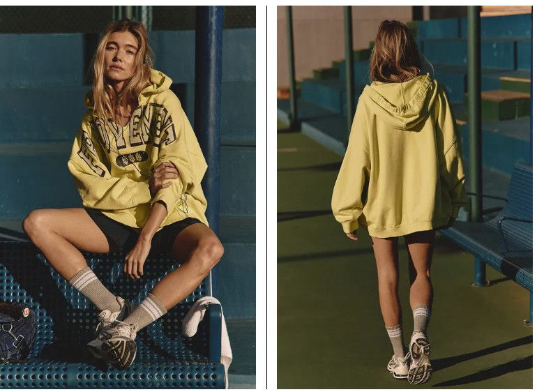 Free People Free People Movement Best of Logo Oversized Hoodie ( M ) Size M / US 6-8 / IT 42-44 - 2 Thumbnail