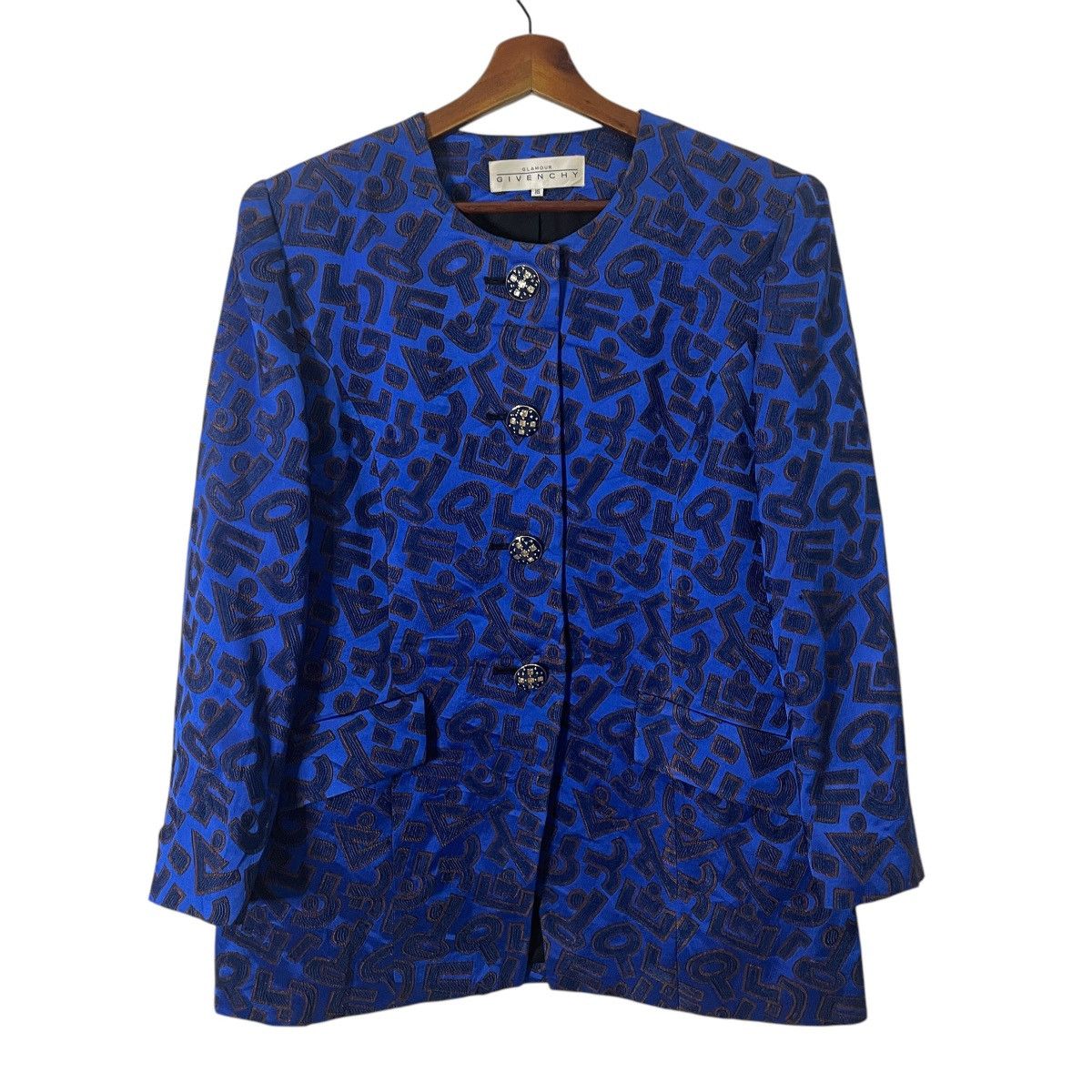 Givenchy Vintage Givenchy Glamour Tweed Jacket Size XL / US 12-14 / IT 48-50 - 1 Thumbnail