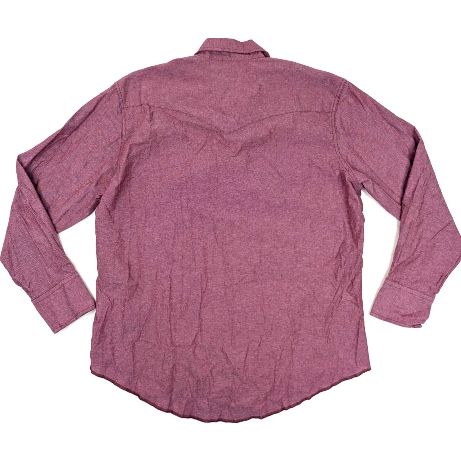 Wrangler Vtg Wrangler Brushpopper Pearl Snap Shirt Men XL Heather Red Western Long Sleeve Size US XL / EU 56 / 4 - 6 Thumbnail