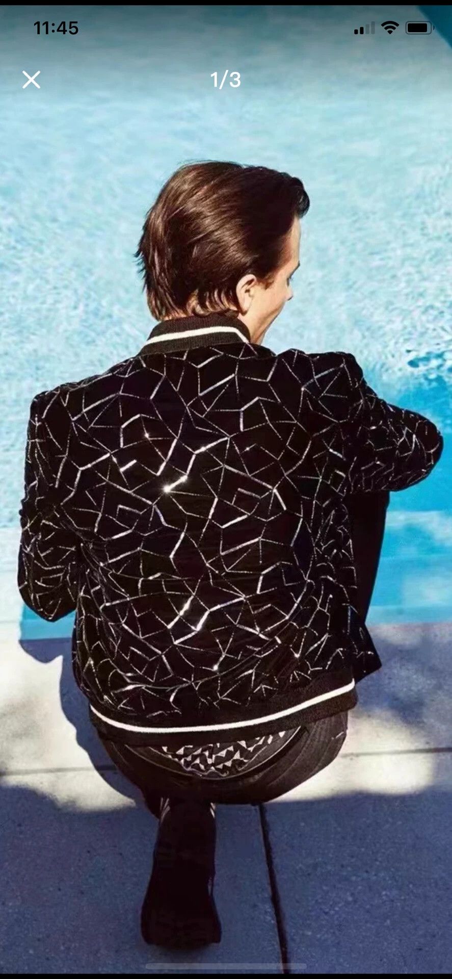 Saint Laurent Paris Saint Laurent Silver Sequin Teddy Jacket Size US M / EU 48-50 / 2 - 1 Thumbnail