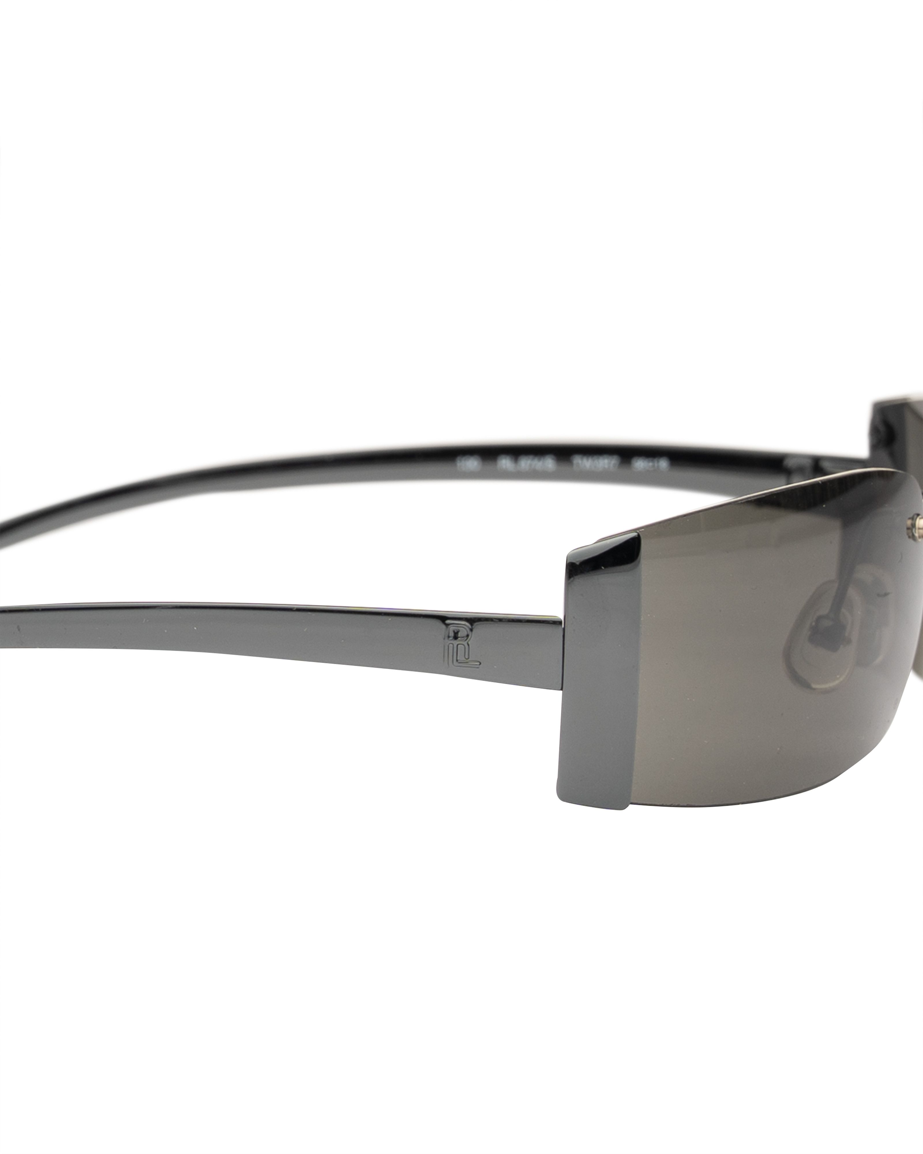 Ralph Lauren '90s Black Rectangular Rimless Sunglasses