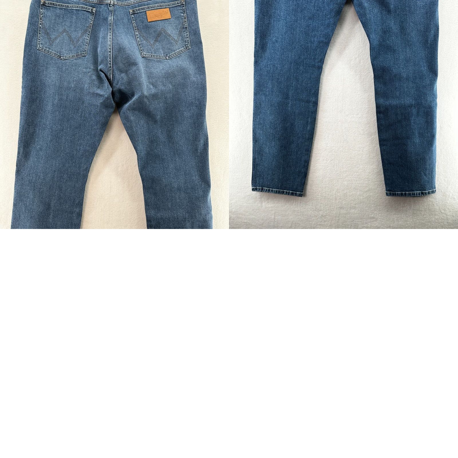 Wrangler VINTAGE Wrangler Jeans Mens 38x32 Blue Denim 5-Pocket Tapered Regular Rock Punk Logo Embroidered Size US 38 / EU 54 - 10 Thumbnail