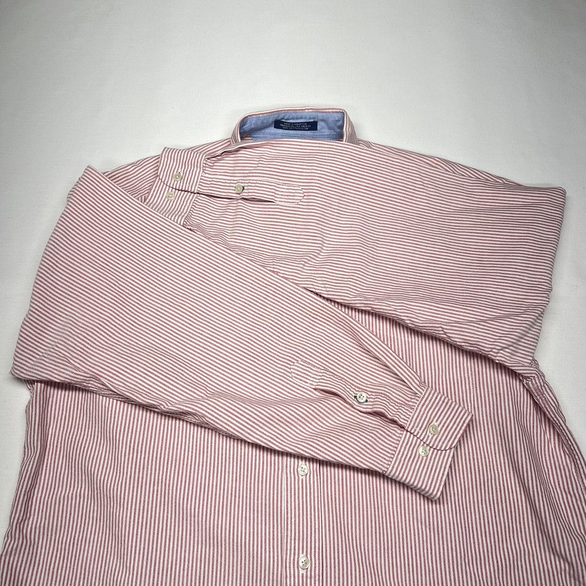 Tommy Hilfiger × Vintage VTG Tommy Hilfiger Button Down Shirt White Red Striped Size US L / EU 52-54 / 3 - 8 Thumbnail