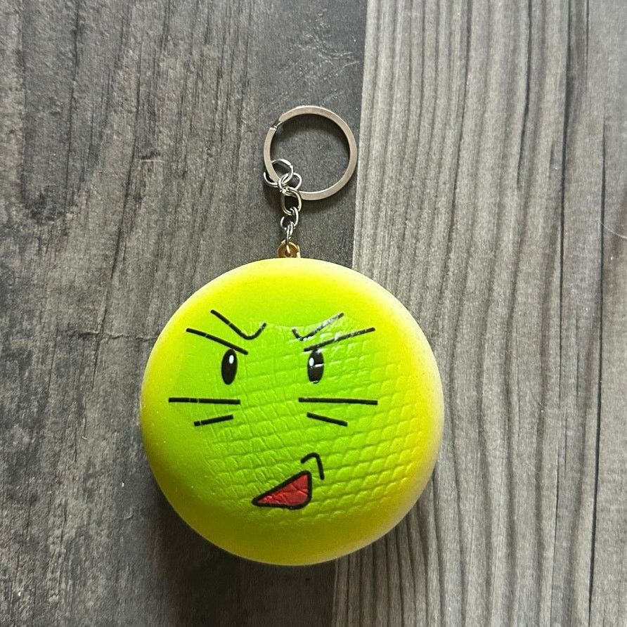 Other green silly face squishy keychain Size ONE SIZE - 1 Thumbnail