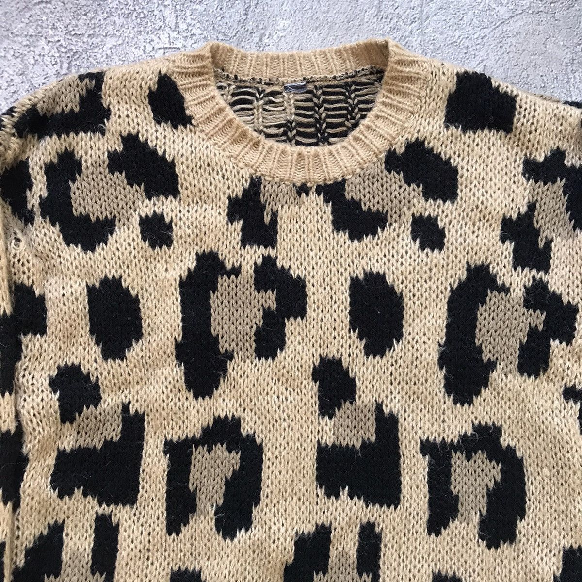 Vintage Vintage 90s Abstract Knit Sweater Oversized Grunge Y2K M Size M / US 6-8 / IT 42-44 - 3 Thumbnail