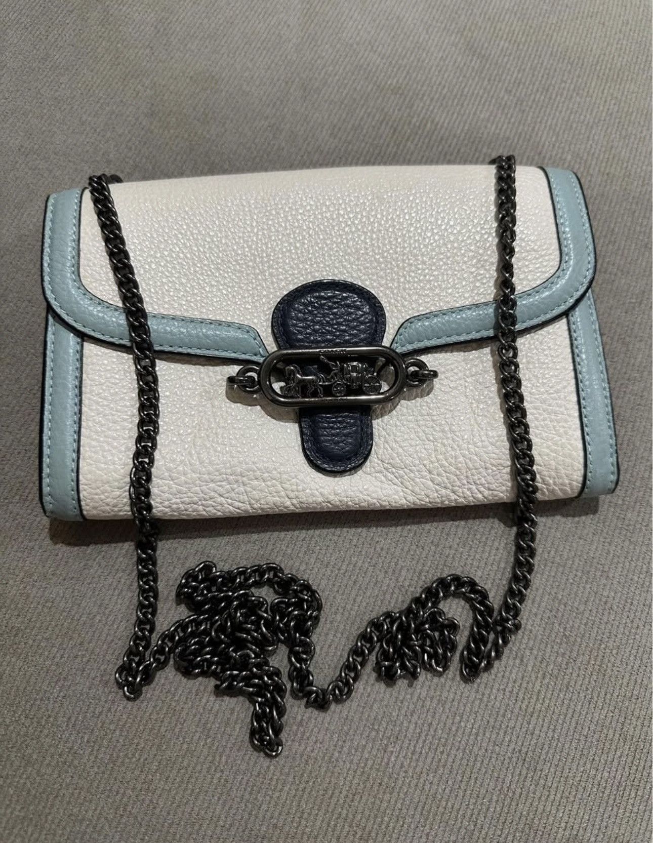 Coach Jade Chain Crossbody In Colorblock in Blue and white Size ONE SIZE - 1 Thumbnail
