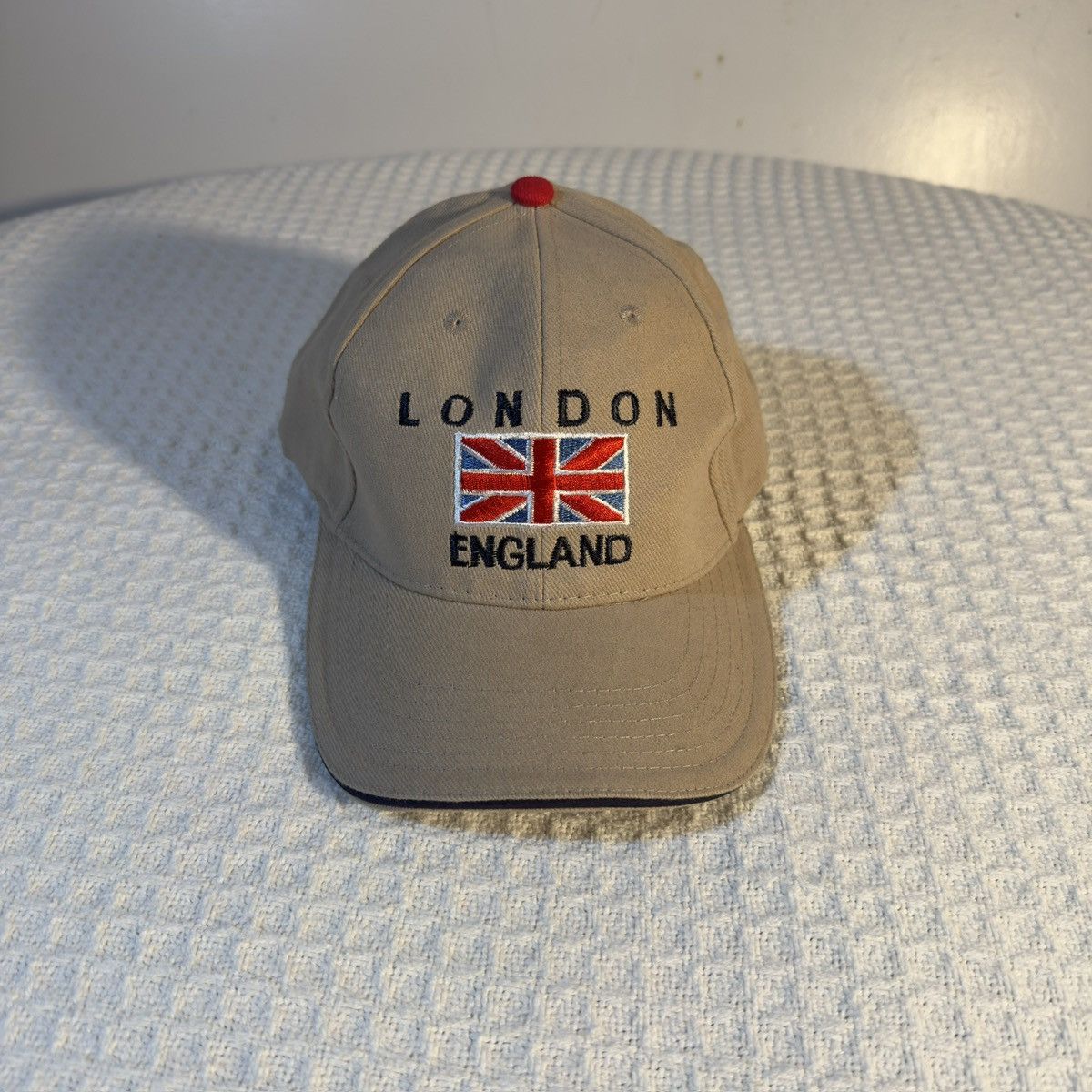 Other London England Embroidered Beige Cotton Strapback Size ONE SIZE - 1 Thumbnail