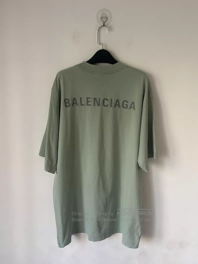 Balenciaga Balenciaga Mint green embroidery logo short sleeve T-shirt Size US S / EU 44-46 / 1 - 2 Thumbnail