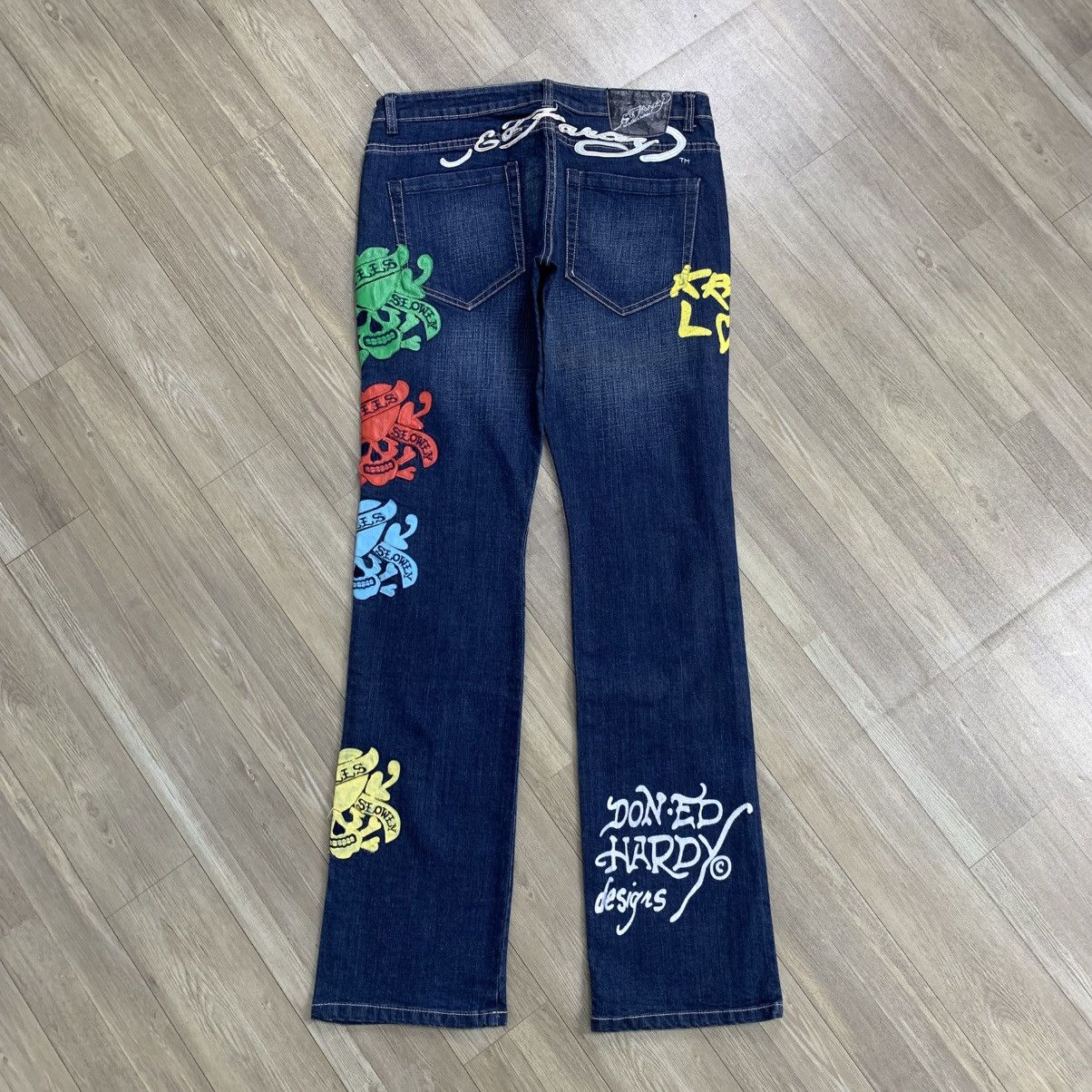 Ed Hardy 2000’s Ed Hardy Christian Audiger Denim Pants Size US 32 / EU 48 - 1 Thumbnail