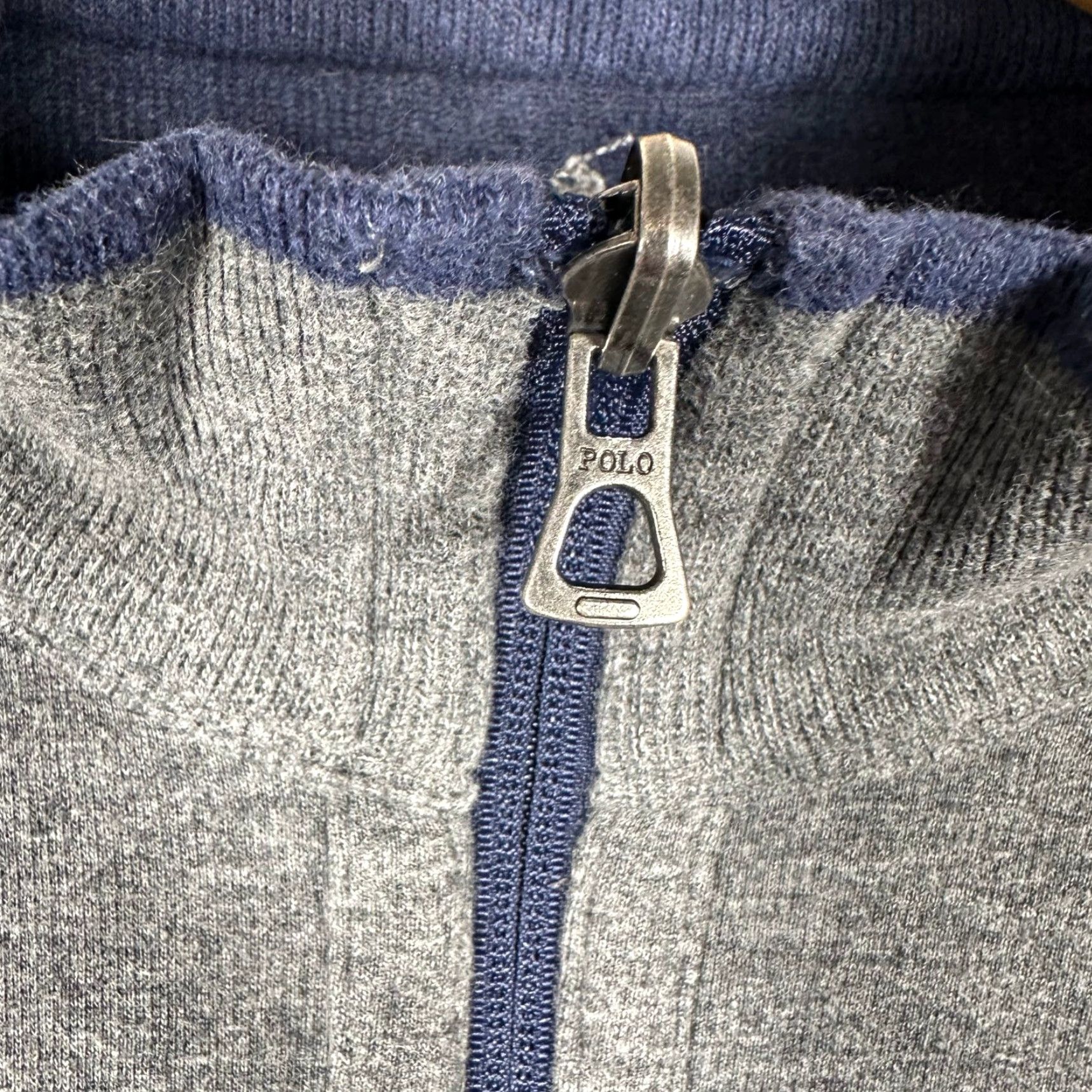 Polo Ralph Lauren Polo Ralph Lauren Reversible Quarter Zip Pullover Mens XL Gray Navy Blue Sweater Size US XL / EU 56 / 4 - 4 Thumbnail
