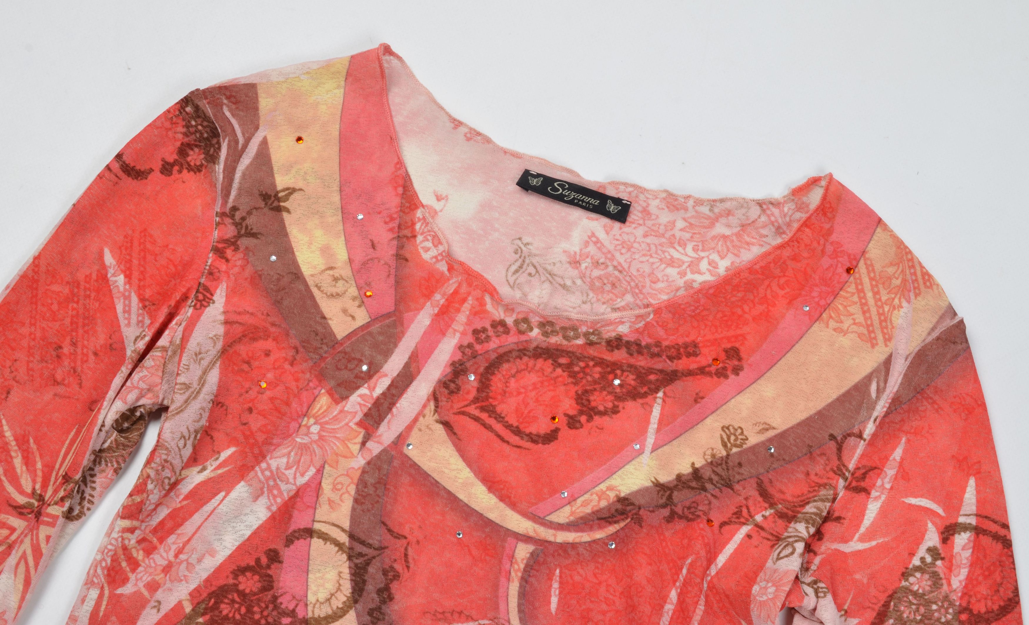 Vintage Suzanna Paris Vintage Y2K Mesh Fairy Long Sleeve Top Size M / US 6-8 / IT 42-44 - 4 Thumbnail