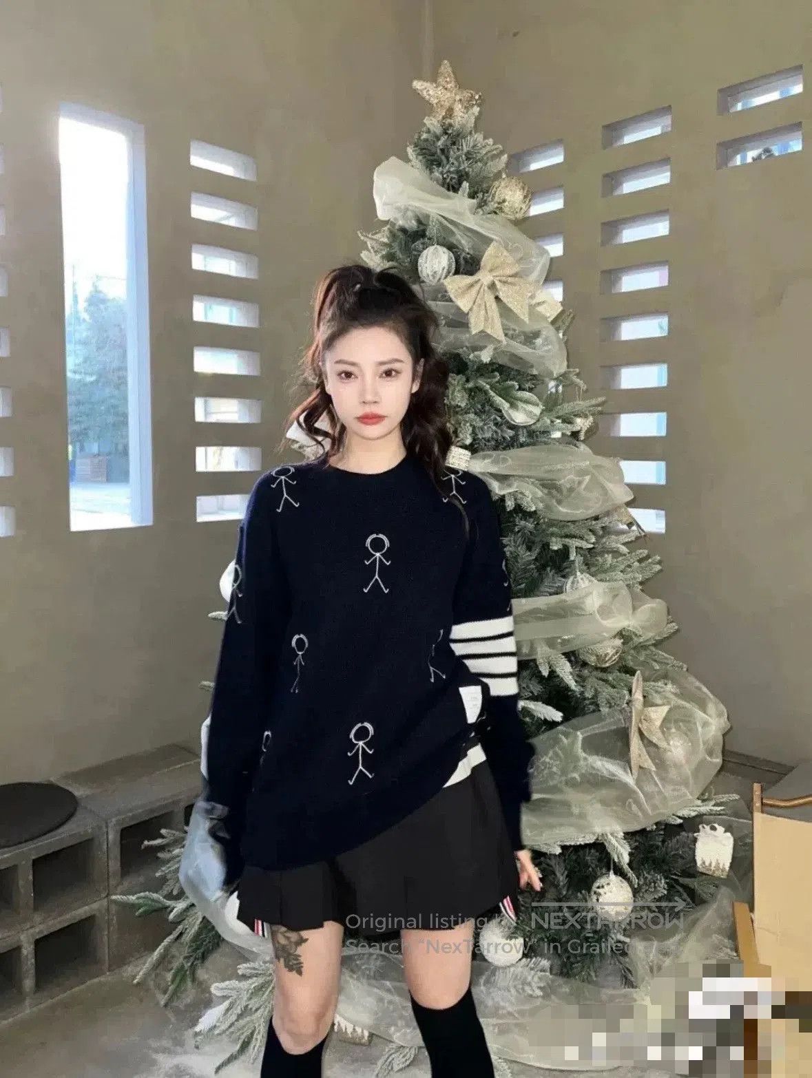 Thom Browne Thom Browne FW21 Graffiti Stripe Cashmere Sweater. Size US L / EU 52-54 / 3 - 8 Thumbnail