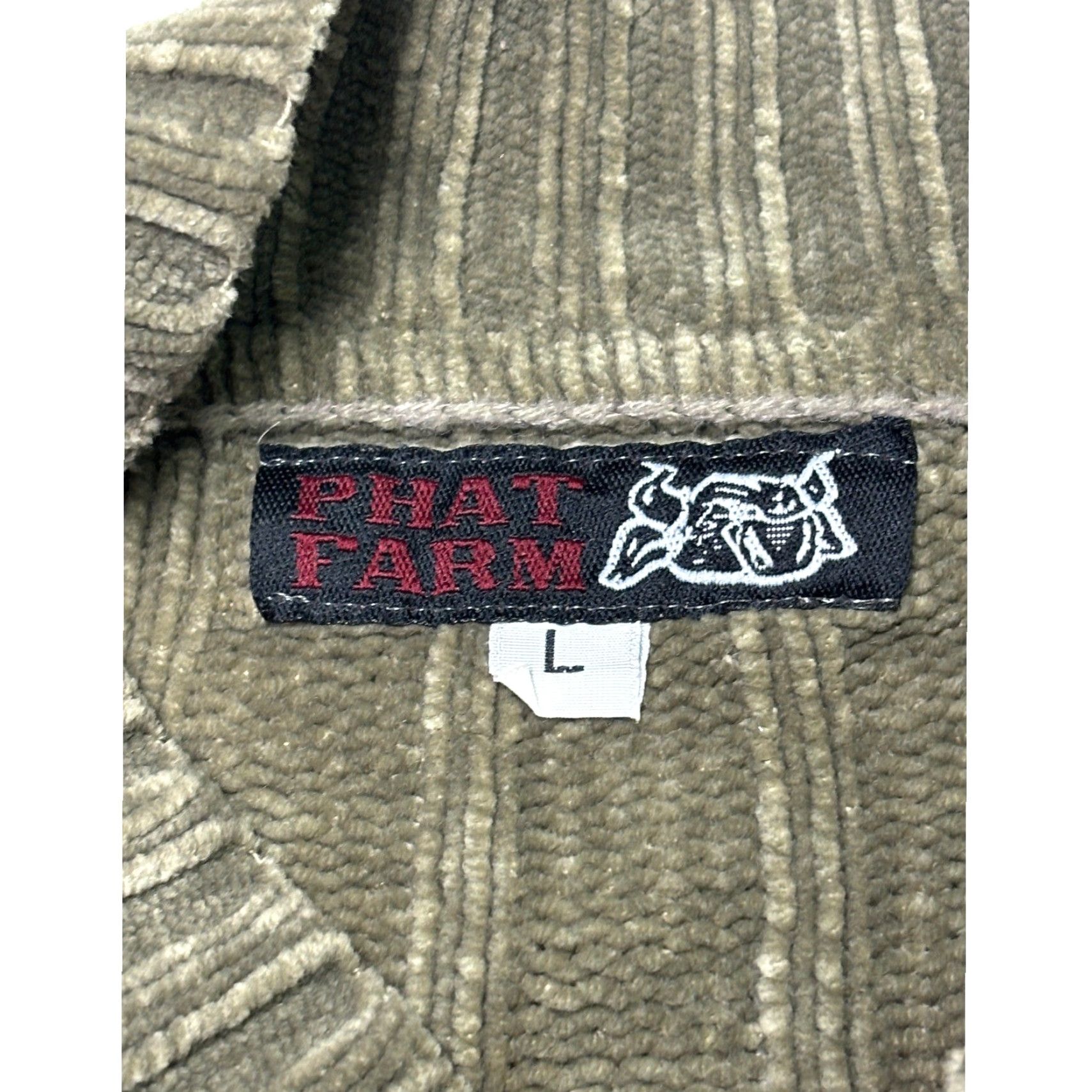 Phat Farm VINTAGE Phat Farm Mens Chenille Ombre Sweater Mock Neck Ribbed Olive Brown Large Size US L / EU 52-54 / 3 - 3 Thumbnail