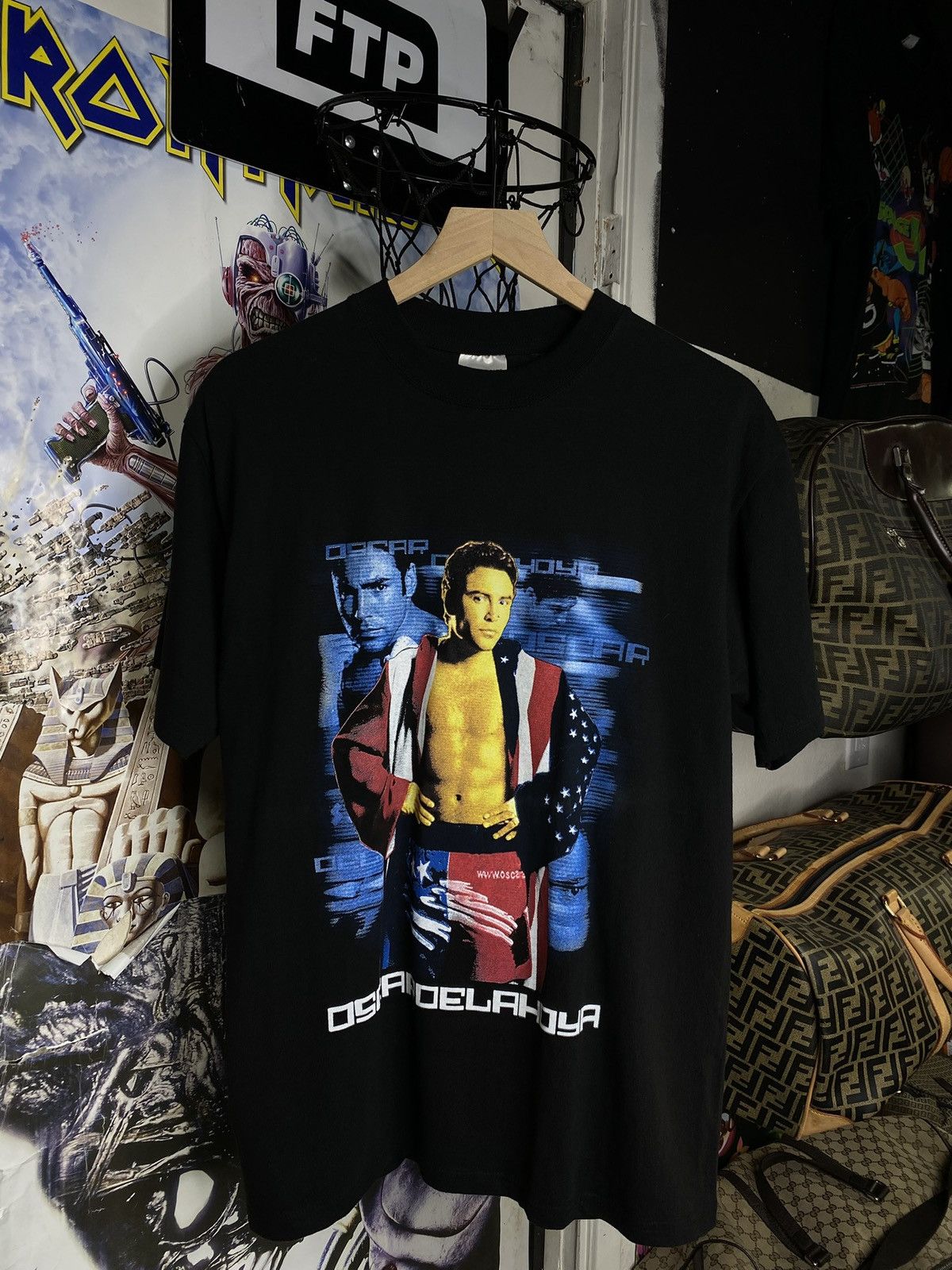 Vintage Vintage 90’s Oscar De La Hoya Rap T-Shirt Vtg Boxing Large Size US L / EU 52-54 / 3 - 3 Thumbnail