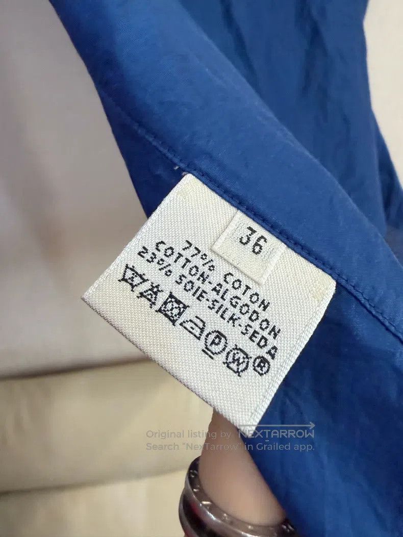 Hermes Hermes Blue Tie Front V-Neck Top Size XS / US 0-2 / IT 36-38 - 3 Thumbnail