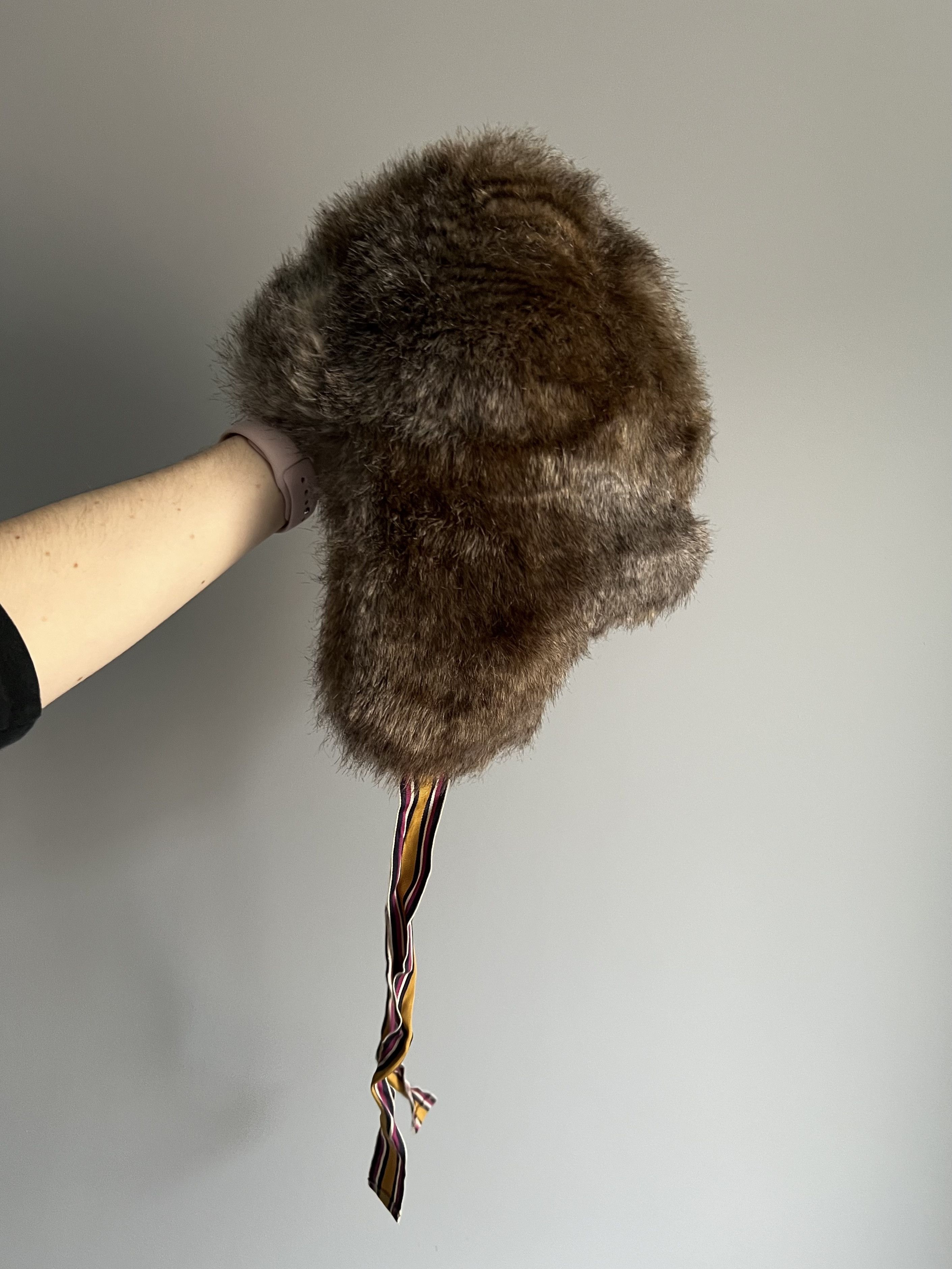 Japanese Brand Y2K Fuzzy Fur Trapper Alt Mohair Cute Hat Ushanka Size ONE SIZE - 5 Thumbnail