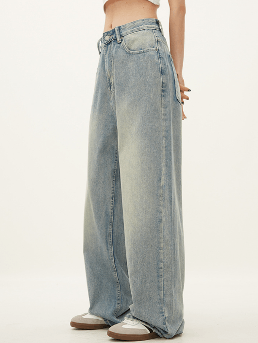 Japanese Brand × Jean Men's retro washed distressed straight loose cleanfit jeans Size US 32 / EU 48 - 3 Thumbnail