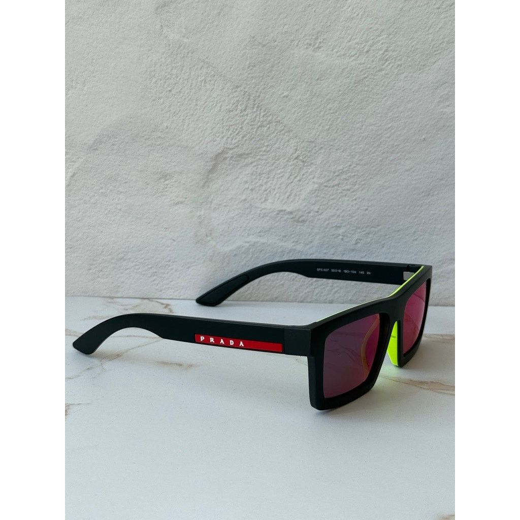 Prada NEW Prada Sport PS A07S Sunglasses in Black Red Mirror $430 Size ONE SIZE - 6 Thumbnail