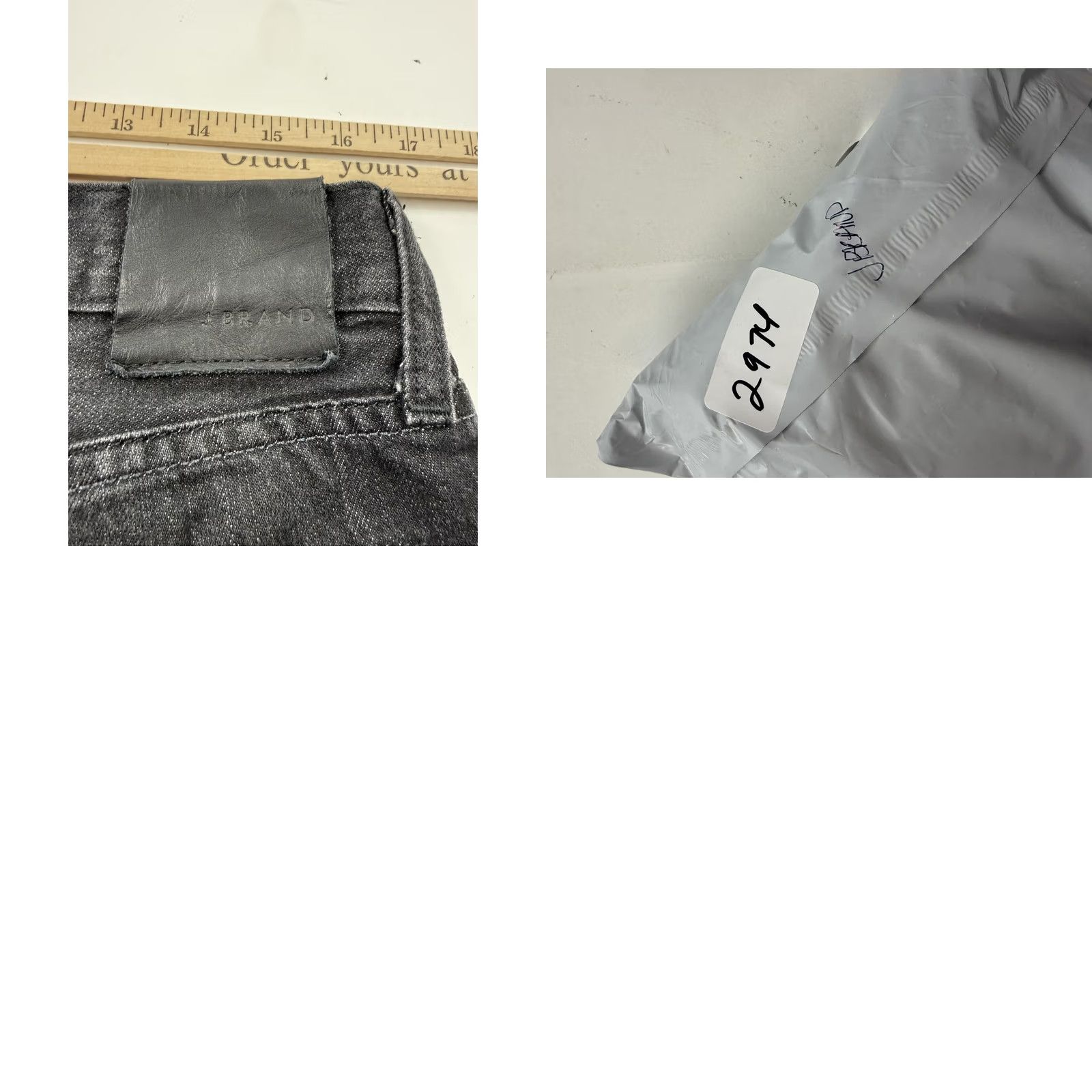 J Brand J Brand Tyler Jeans Mens Slim Straight 36x32 Gray Dark Wash Stretch Denim Size US 36 / EU 52 - 8 Thumbnail