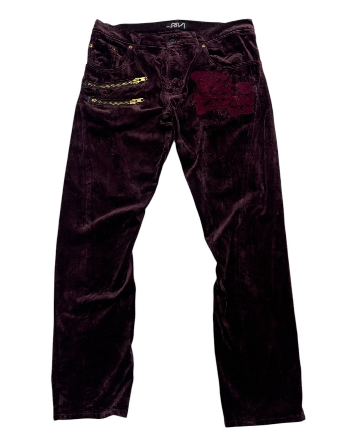 Japanese Brand × Seditionaries RARE🔥RNA INC PUNK ZIPPER VELVET PANTS Size US 33 - 1 Thumbnail