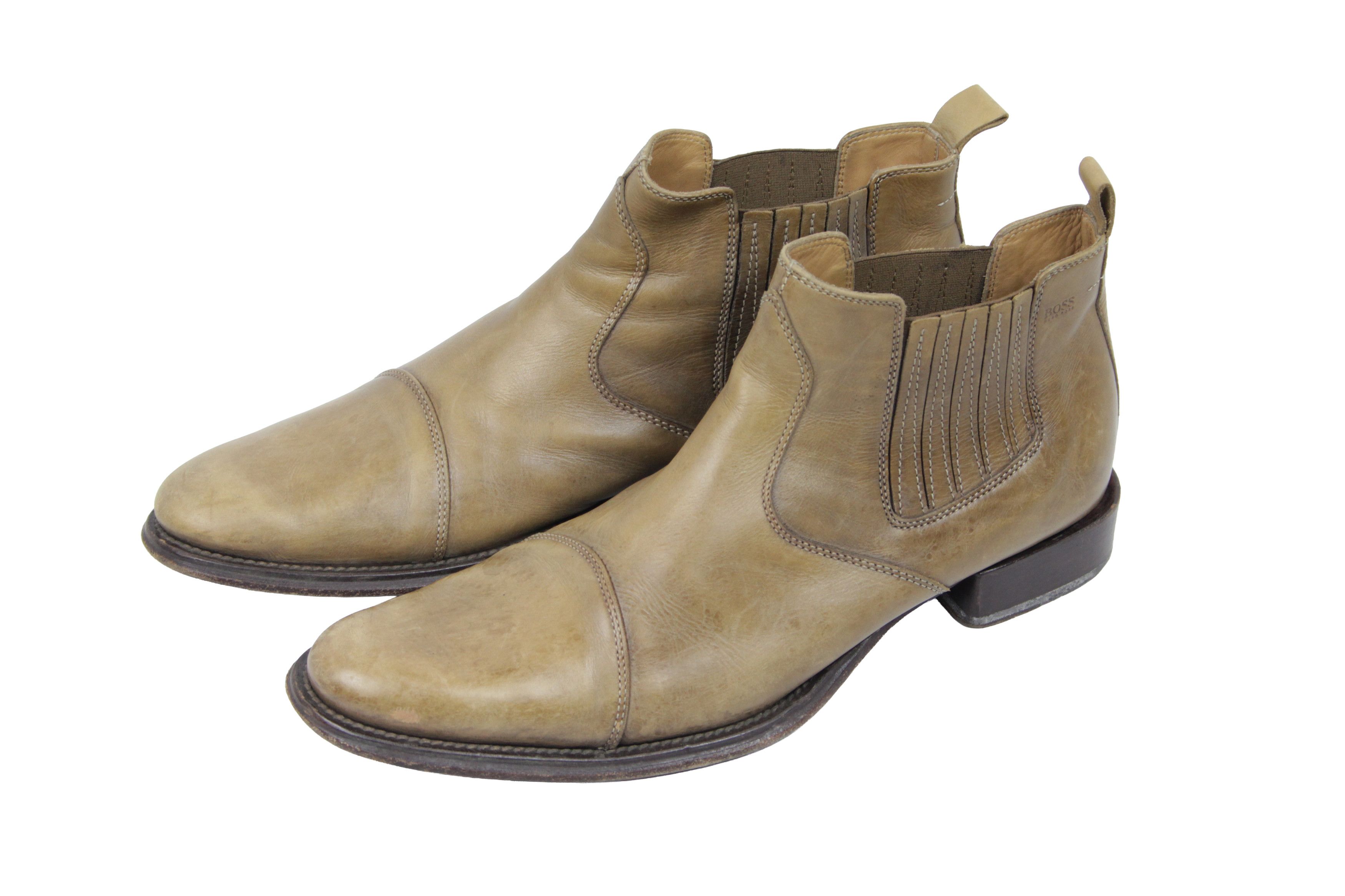 Hugo Boss 00S Y2K Cowboy Ankle Biker Boots Vintage Size US 10.5 / EU 43-44 - 3 Thumbnail