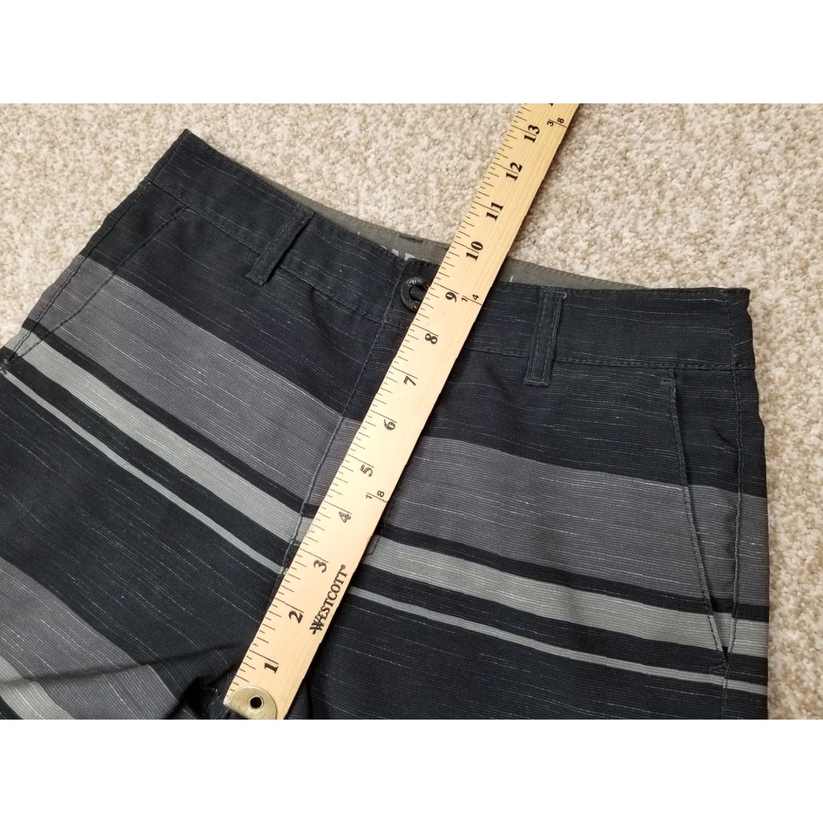 Rip Curl Rip Curl Boardwalk Walkshort Mens 26 Grey Stripe Board Shorts Surfing Swim Bottoms Regular 100% Polyester Womens? Size US 26 / EU 42 - 5 Thumbnail