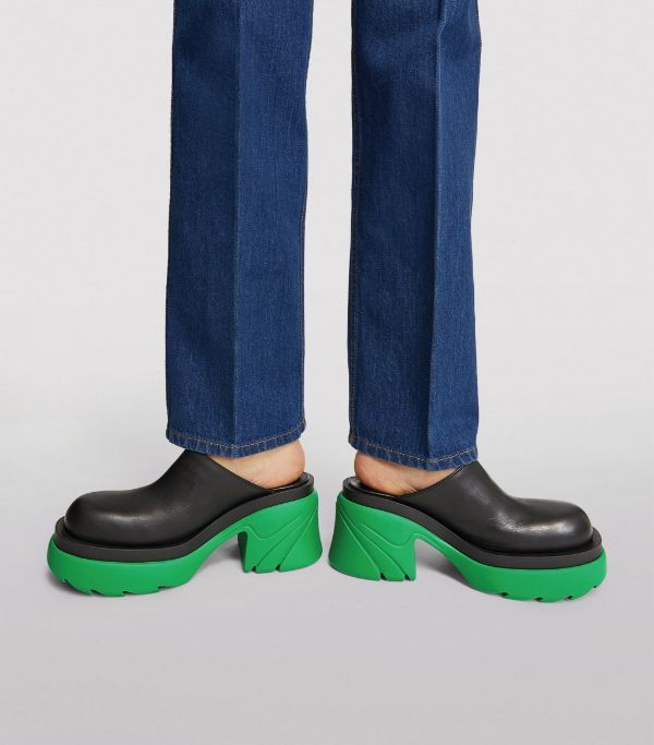 Bottega Veneta o1bcso1str0924 Flash in Green/Black Size US 8 / IT 38 - 5 Thumbnail