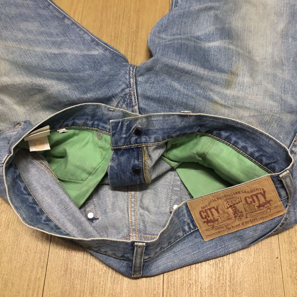Bape OG Bapesta Denim Jeans Size US 34 / EU 50 - 9 Thumbnail