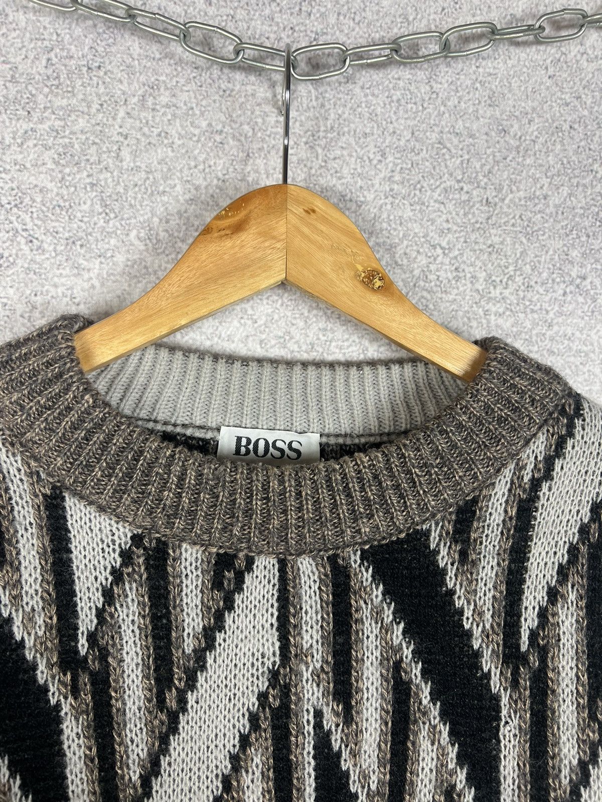 Hugo Boss Vintage Hugo Boss Knitted Sweater Coogi Style Size US M / EU 48-50 / 2 - 5 Thumbnail