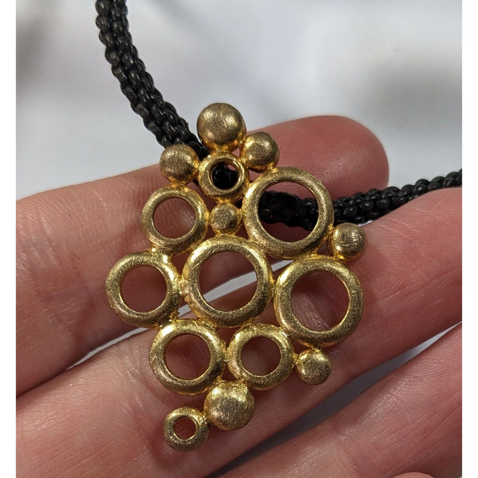Other Unique Elegant Gold Tone Open Bubble Pendant Necklace Size ONE SIZE - 7 Thumbnail