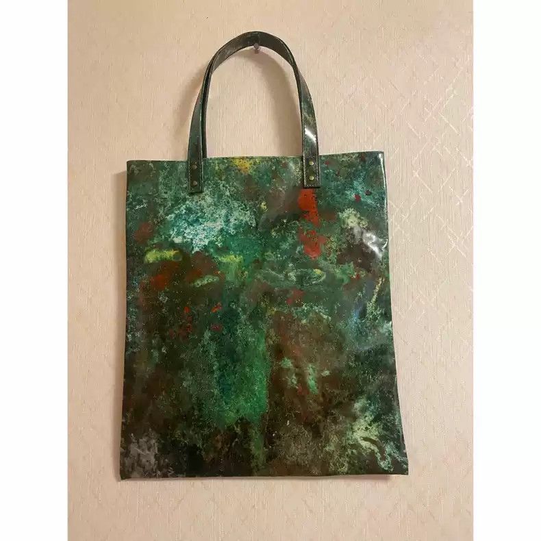 Jean Paul Gaultier Green Jade Bug Tote Bag