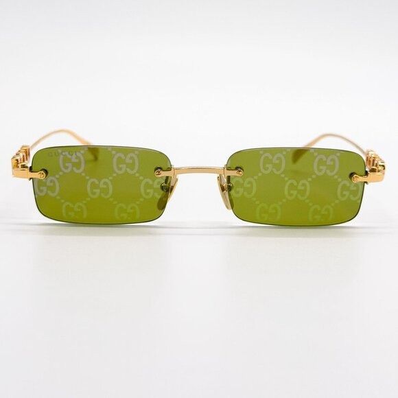 Gucci NEW GUCCI GG1808S 002 SUNGLASSES GOLD UNISEX SUNGLASSES Size ONE SIZE - 4 Thumbnail