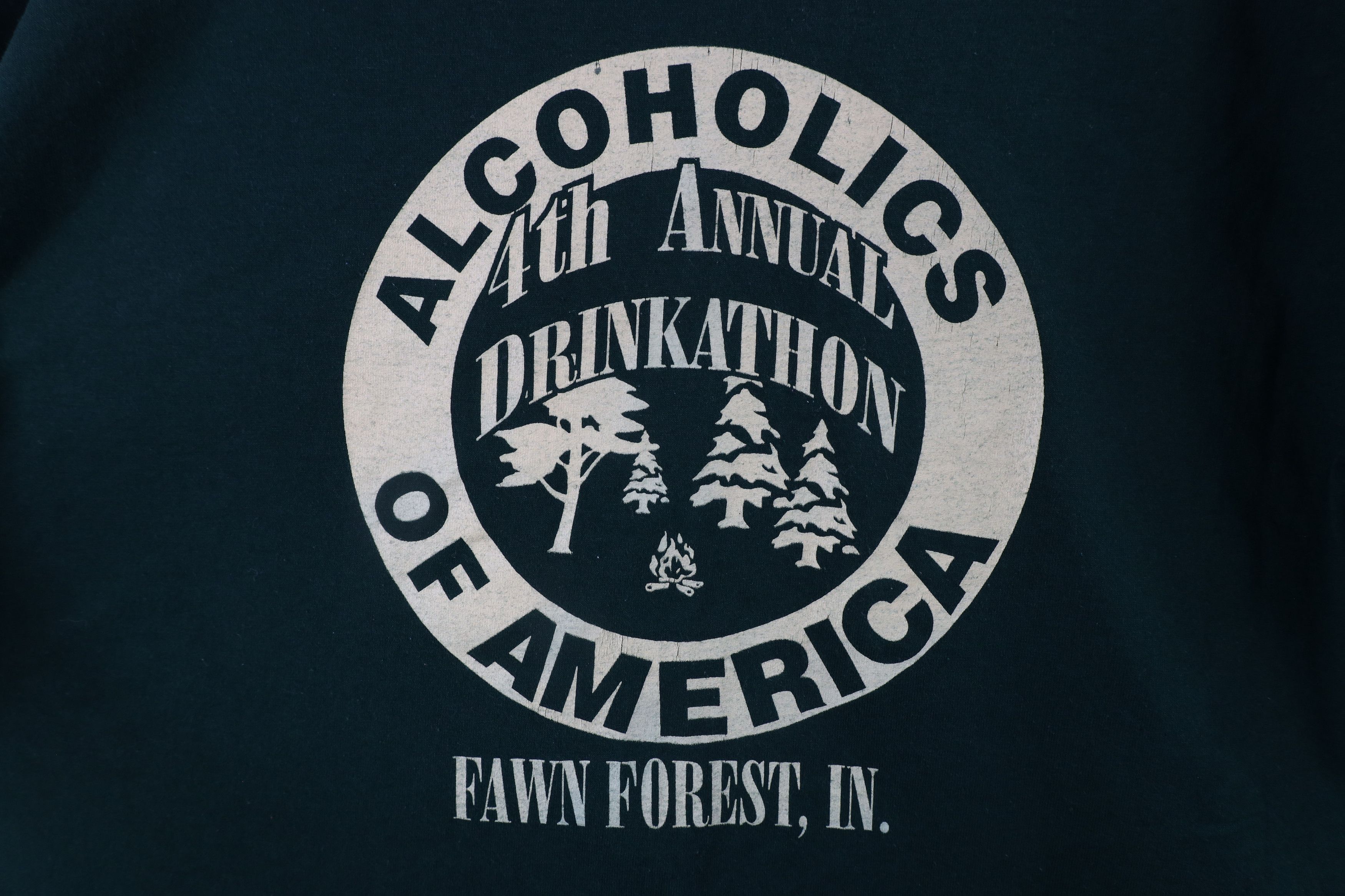 Vintage Vintage 90s Alcoholics of America Fawn Forest T-Shirt USA Size US XL / EU 56 / 4 - 4 Thumbnail