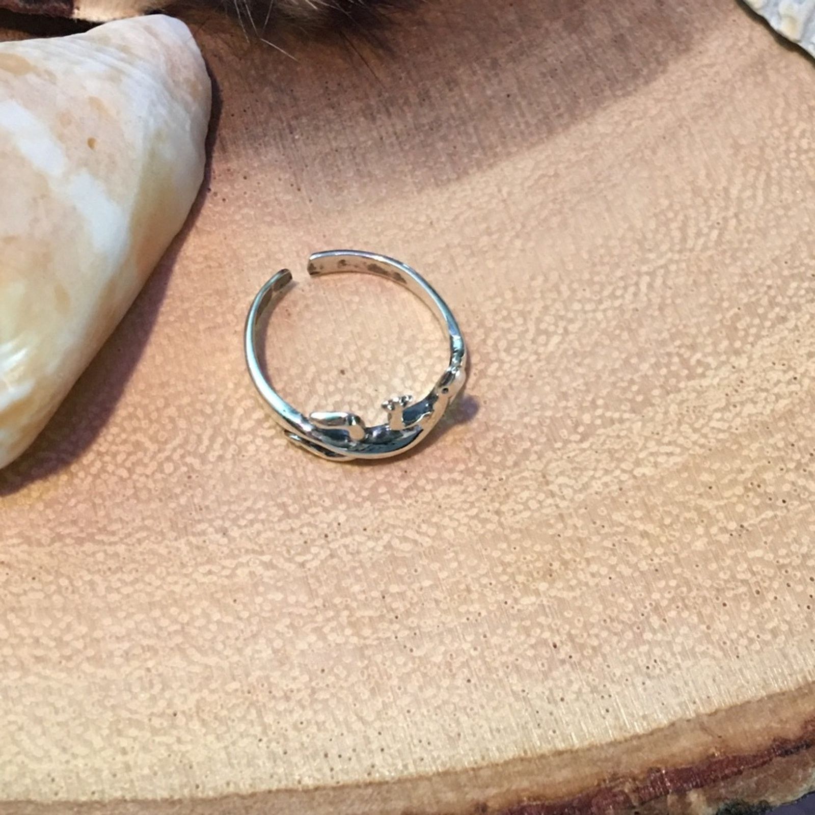 The Unbranded Brand Lizard Sterling Silver Toe Ring Midi Ring Size ONE SIZE - 5 Thumbnail