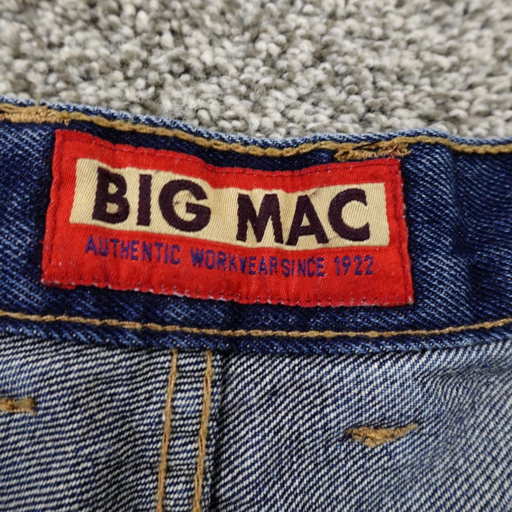 Vintage VTG Big Mac Jeans Mens 38X30 Blue Denim Wide-Leg Baggy Carpenter Skate Work Y2K Size US 38 / EU 54 - 7 Thumbnail