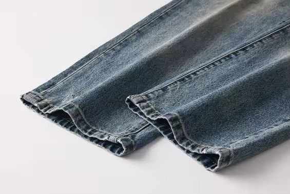 Jean Retro Washed Straight Loose Classic Jeans Pants Size US 31 - 8 Thumbnail