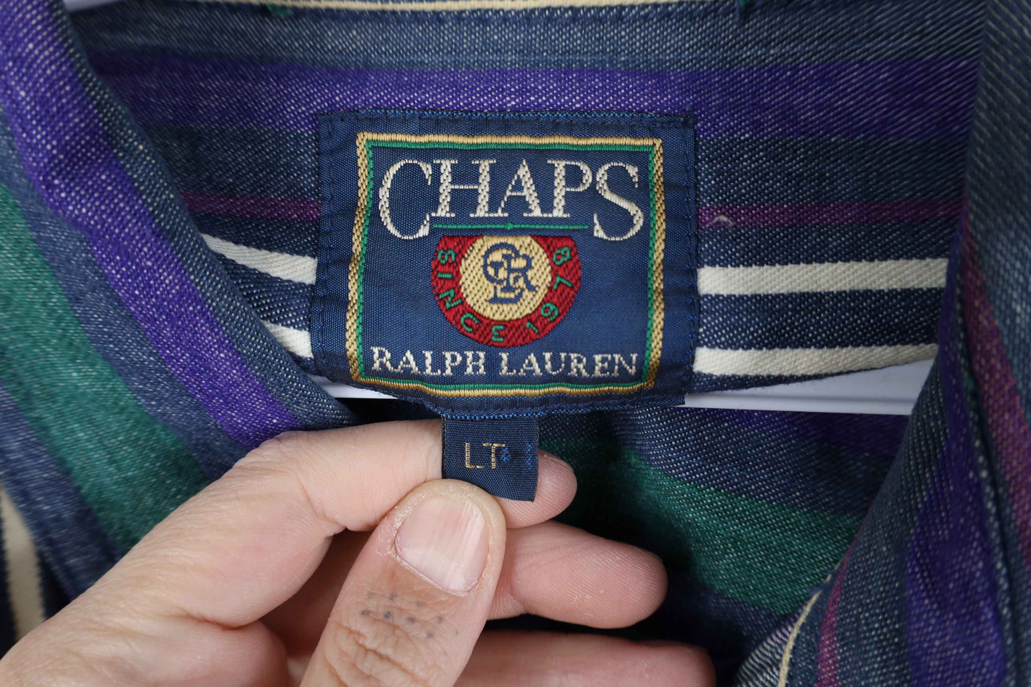Ralph Lauren Vintage 90s Ralph Lauren Denim Collared Button Down Shirt Size US L / EU 52-54 / 3 - 12 Thumbnail
