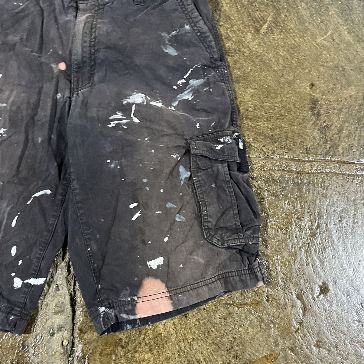 Japanese Brand × Vintage Crazy Paint Splatter Thrashed Workwear Skater Cargo Shorts Size US 32 / EU 48 - 10 Thumbnail