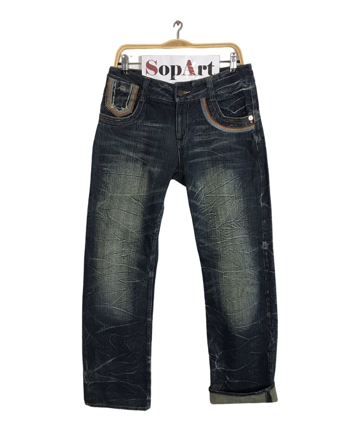 Japanese Brand × Vintage Vintage Japanese Brand Design Lightning Denim Jeans Size US 32 / EU 48 - 1 Thumbnail
