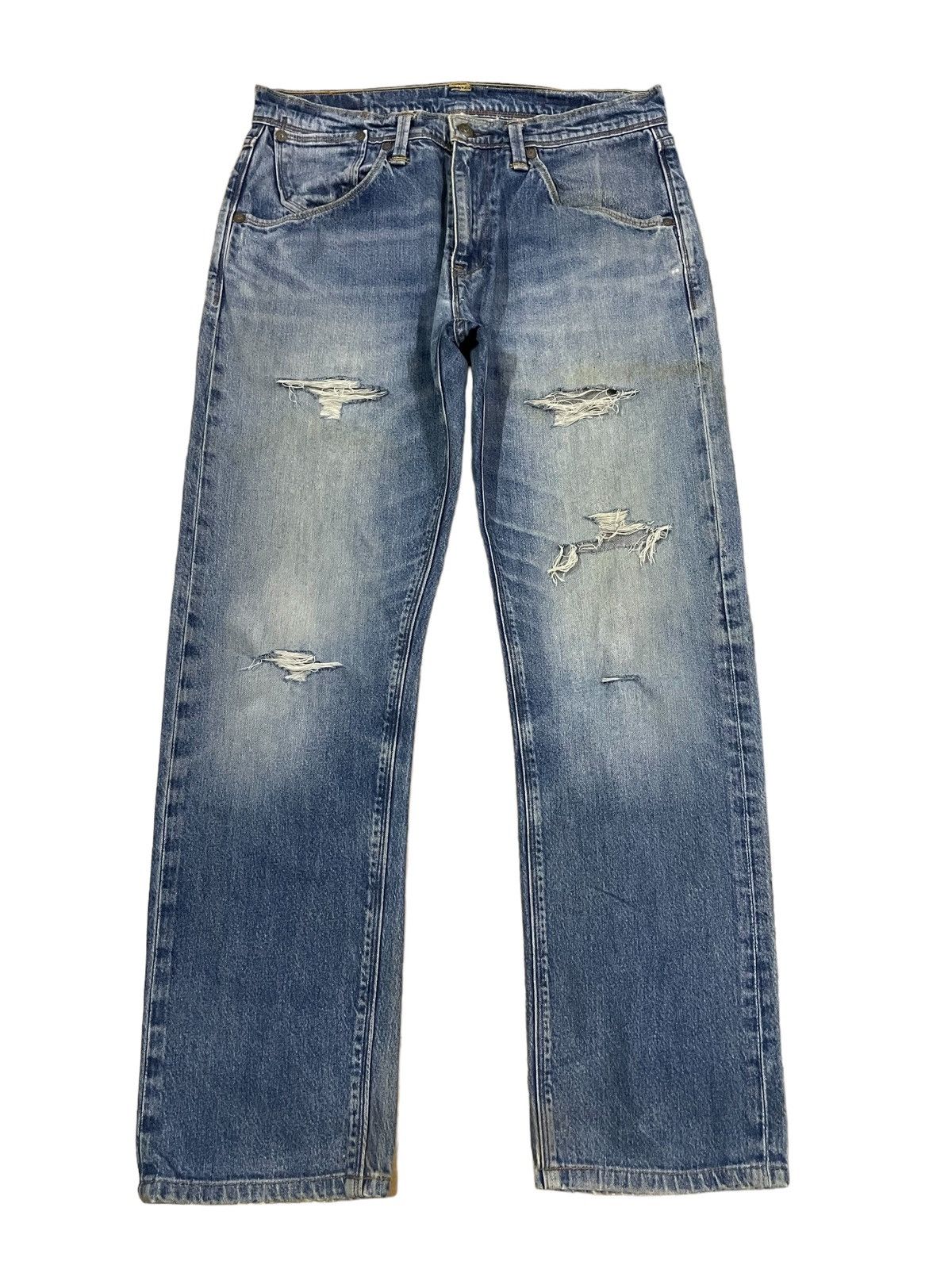 Levi's Vintage Levi’s Blue Wash Straight Loose Cut Distressed Jeans Size US 32 / EU 48 - 1 Thumbnail