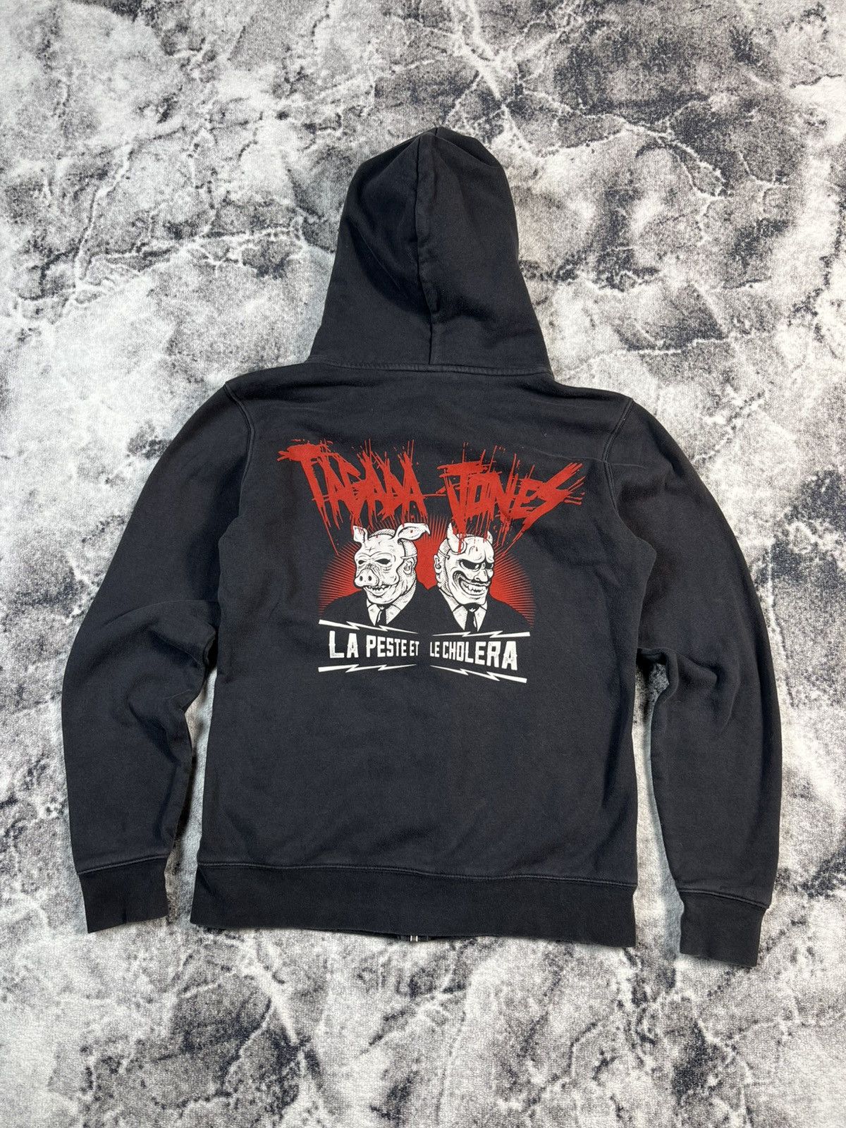 Other Tagada Jones Graphic Zip Hoodie Punk Skull Black Size US L / EU 52-54 / 3 - 1 Thumbnail