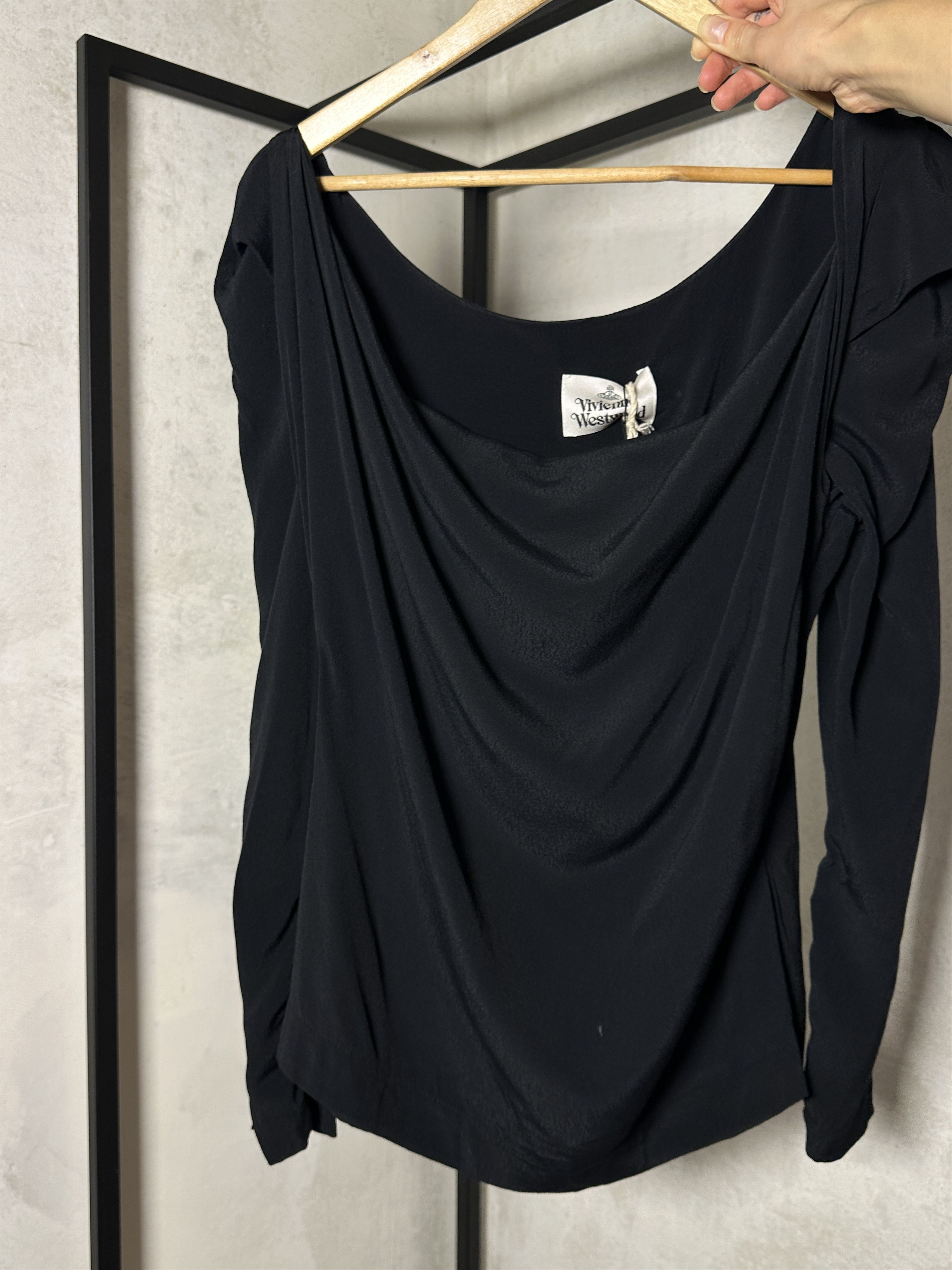 Vivienne Westwood Vivienne Westwood Elizabeth Draped Square-neck Crepe Top Size M / US 6-8 / IT 42-44 - 10 Thumbnail