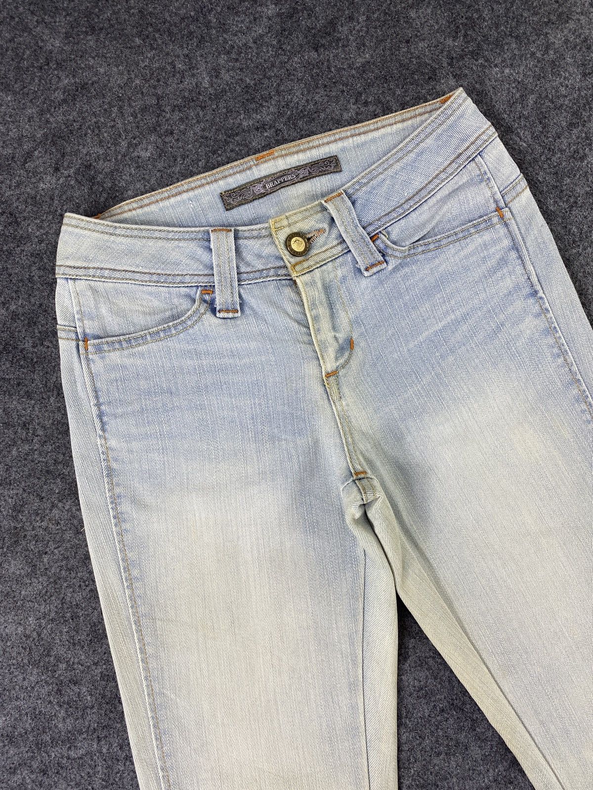 Japanese Brand × Jean Brappers Flare Blue Wash Jeans - J1049 Size 26" / US 2 / IT 38 - 3 Thumbnail