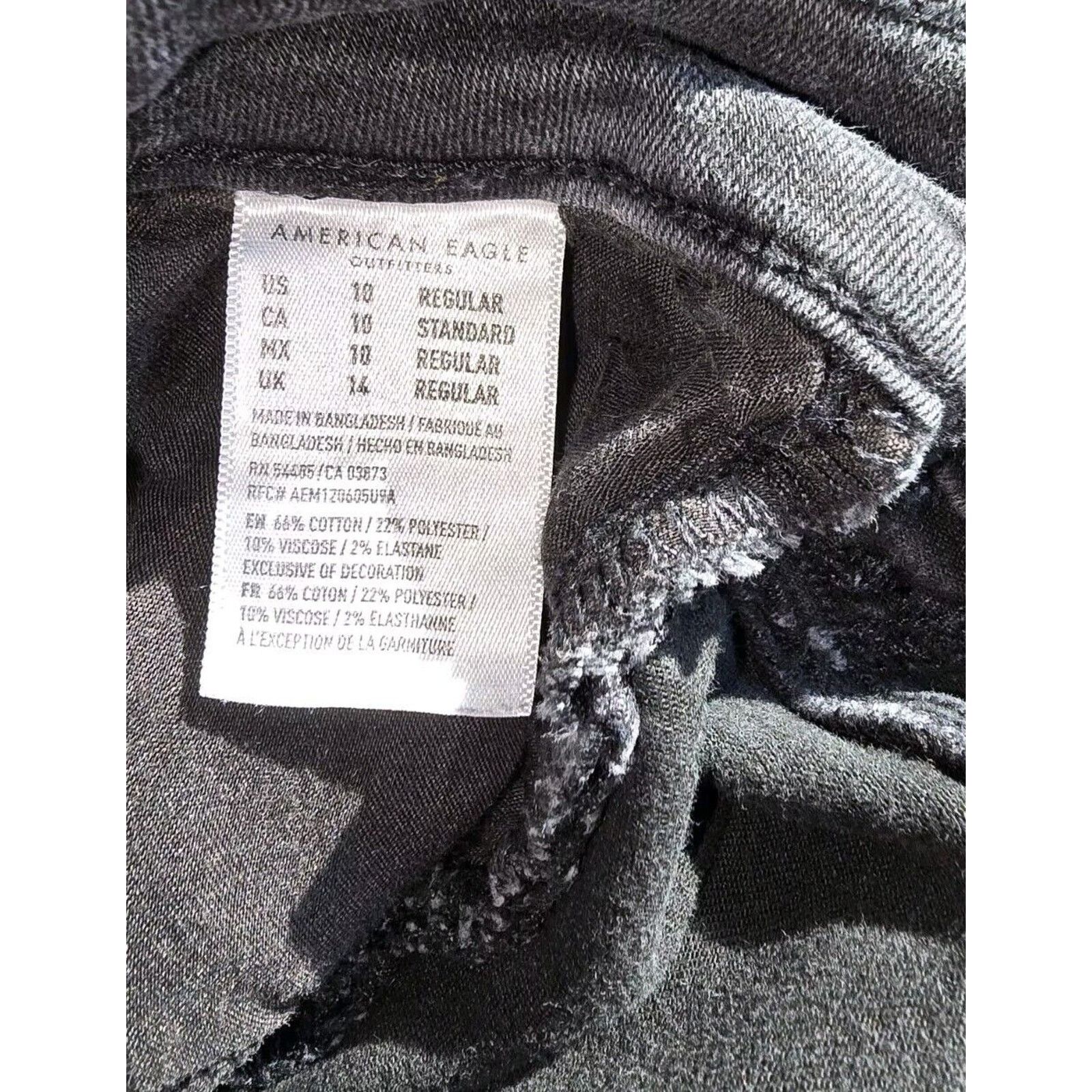 American Eagle Outfitters American Eagle Womens 10 Next Level Women Jeans Black Skinny Size 32" / US 10 / IT 46 - 9 Thumbnail
