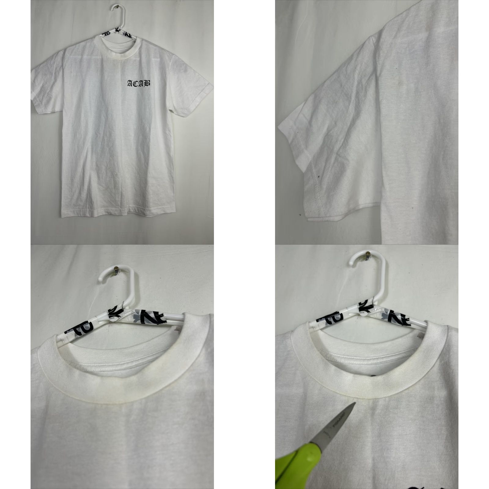 Pinko Not Urs Men’s M White SS T-Shirt - Pink Panther Not Urs Graffiti Funny Short Sleeve Shirt, Old English, 21” Chest, 29” Length, 7” Sleeves, Vintage? Size US M / EU 48-50 / 2 - 8 Thumbnail