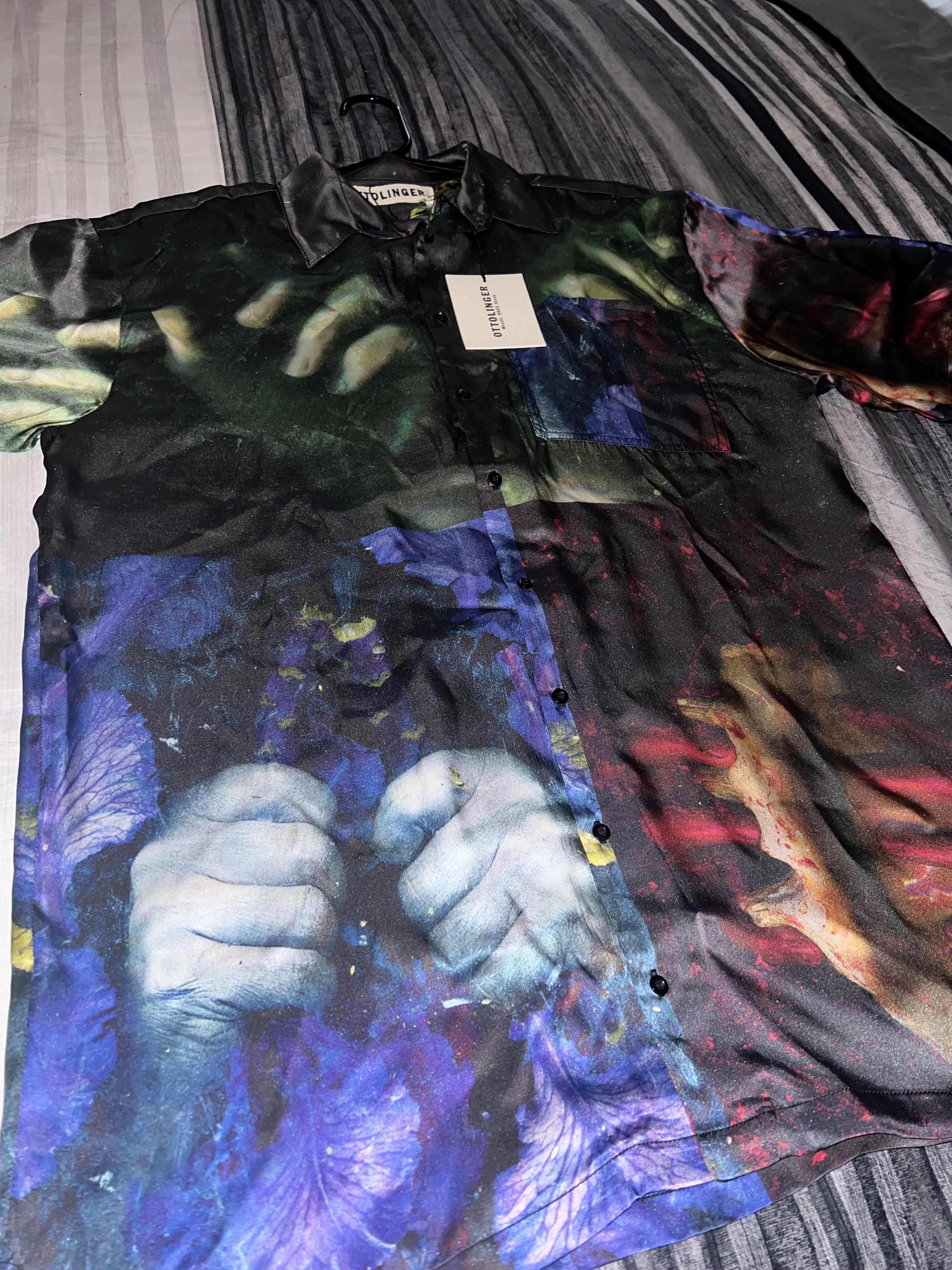 Ottolinger Ottolinger x Lucie Stahl "Print" Silk Satin Shirt Size M / US 6-8 / IT 42-44 - 5 Thumbnail