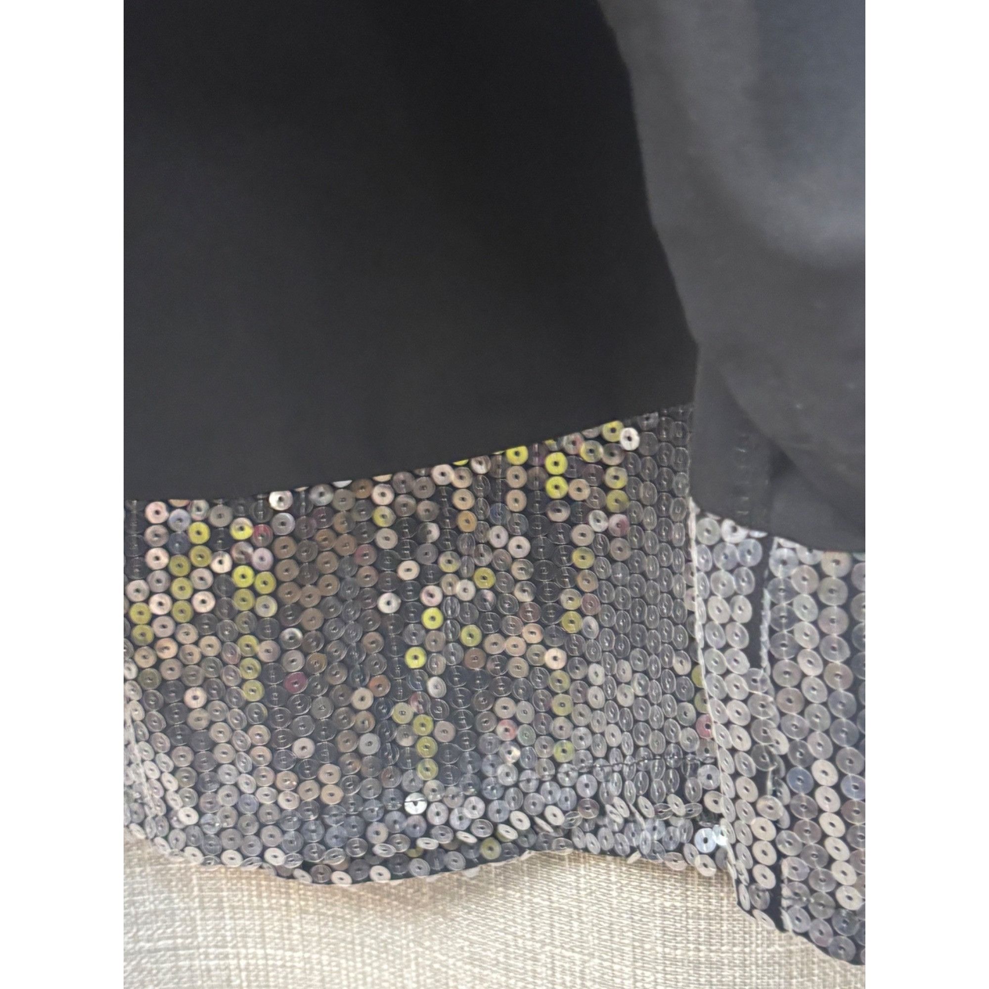 Other Halogen Sequin Trim Sleeveless Top, Black, Sz. L Size L / US 10 / IT 46 - 5 Thumbnail